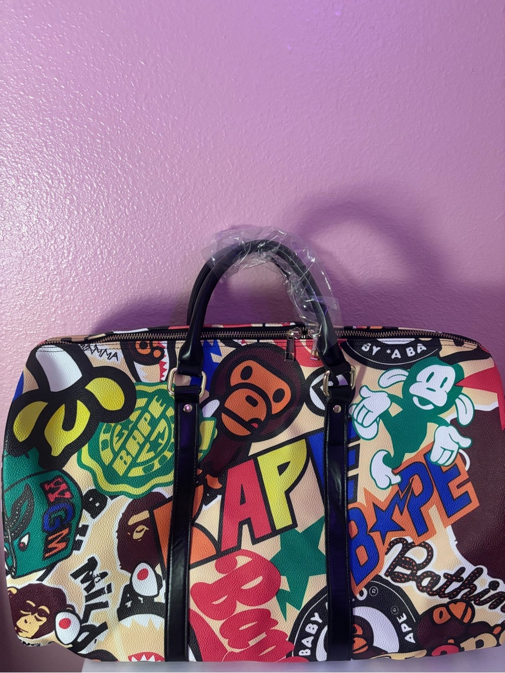 Custom bape duffle bag